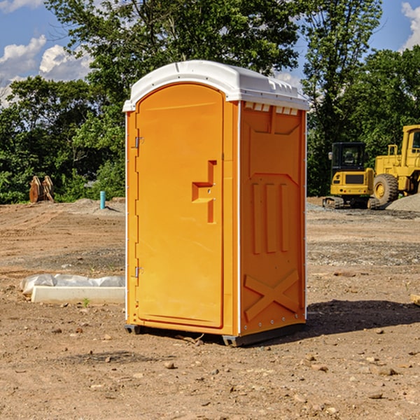 how often are the portable toilets cleaned and serviced during a rental period in Paradise